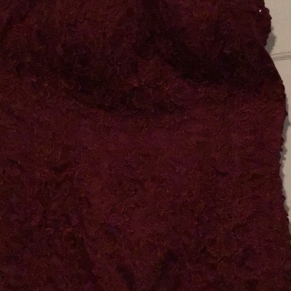Beautiful Long Burgundy Formal Mermaid Dress - Picture 4 of 12